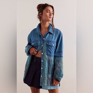 NWOT FREE PEOPLE We The Free SOLD OUT Heritage Quilted Shirt SZ: L